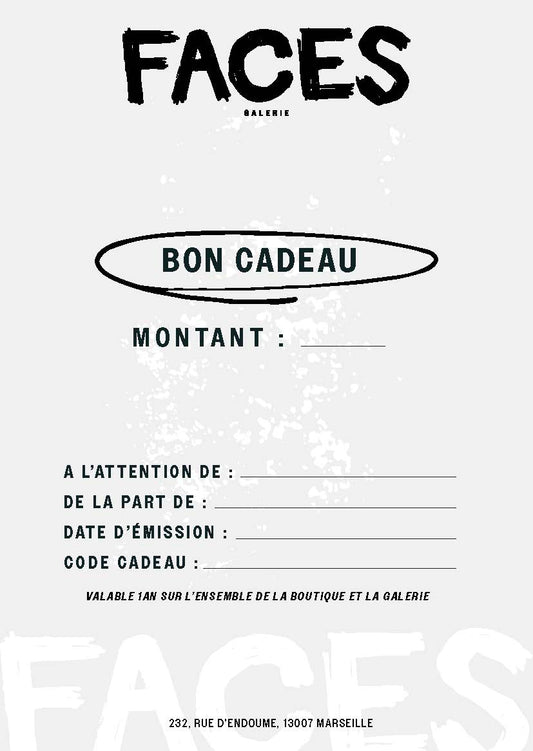 Carte Cadeau Faces