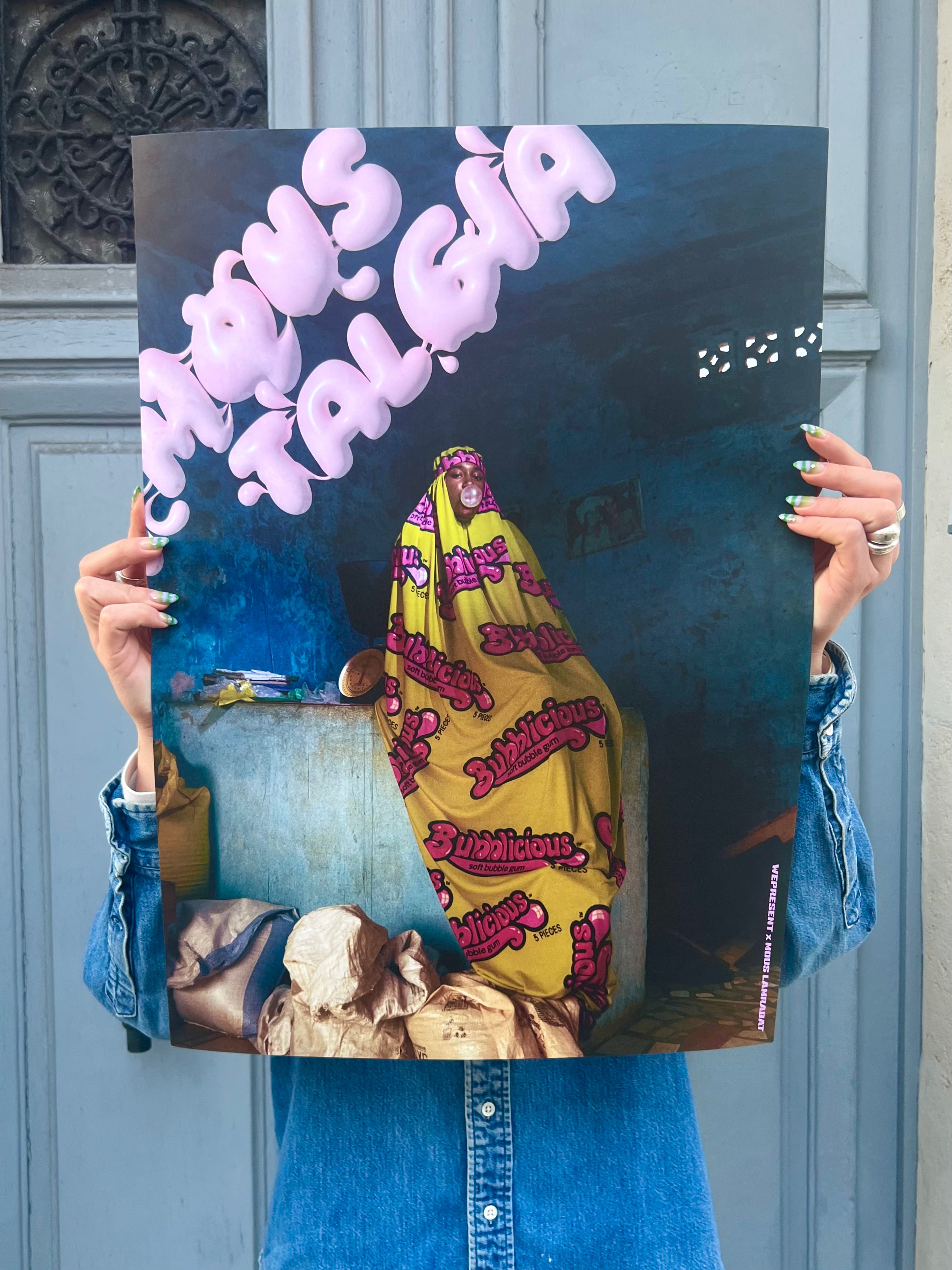 Poster "Hubba Hubba" Moustalgia x Wepresent 40X60cm
