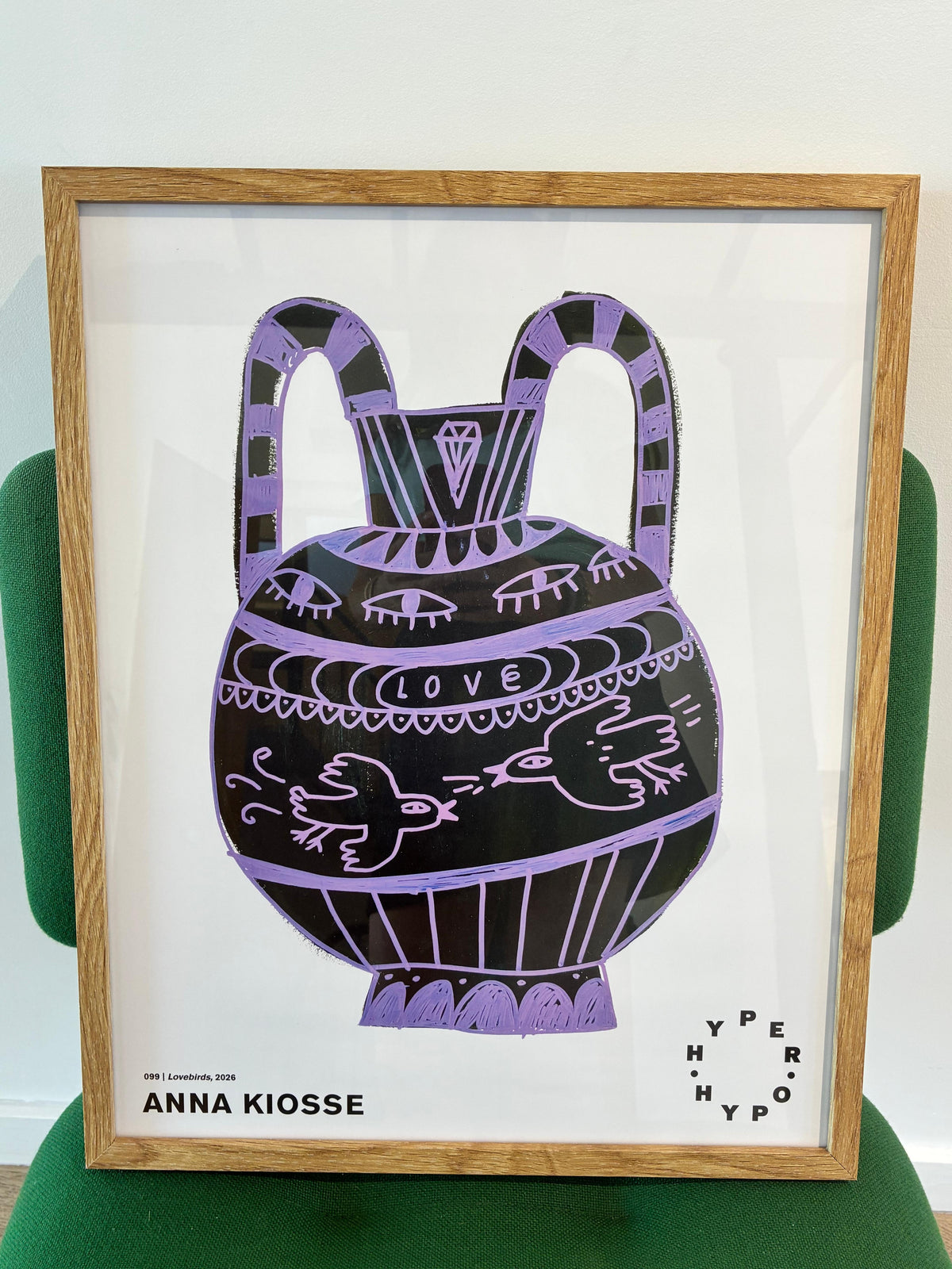 Poster encadré 099 Lovebirds, 2026 - Anna Kiosse